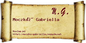 Moczkó Gabriella névjegykártya